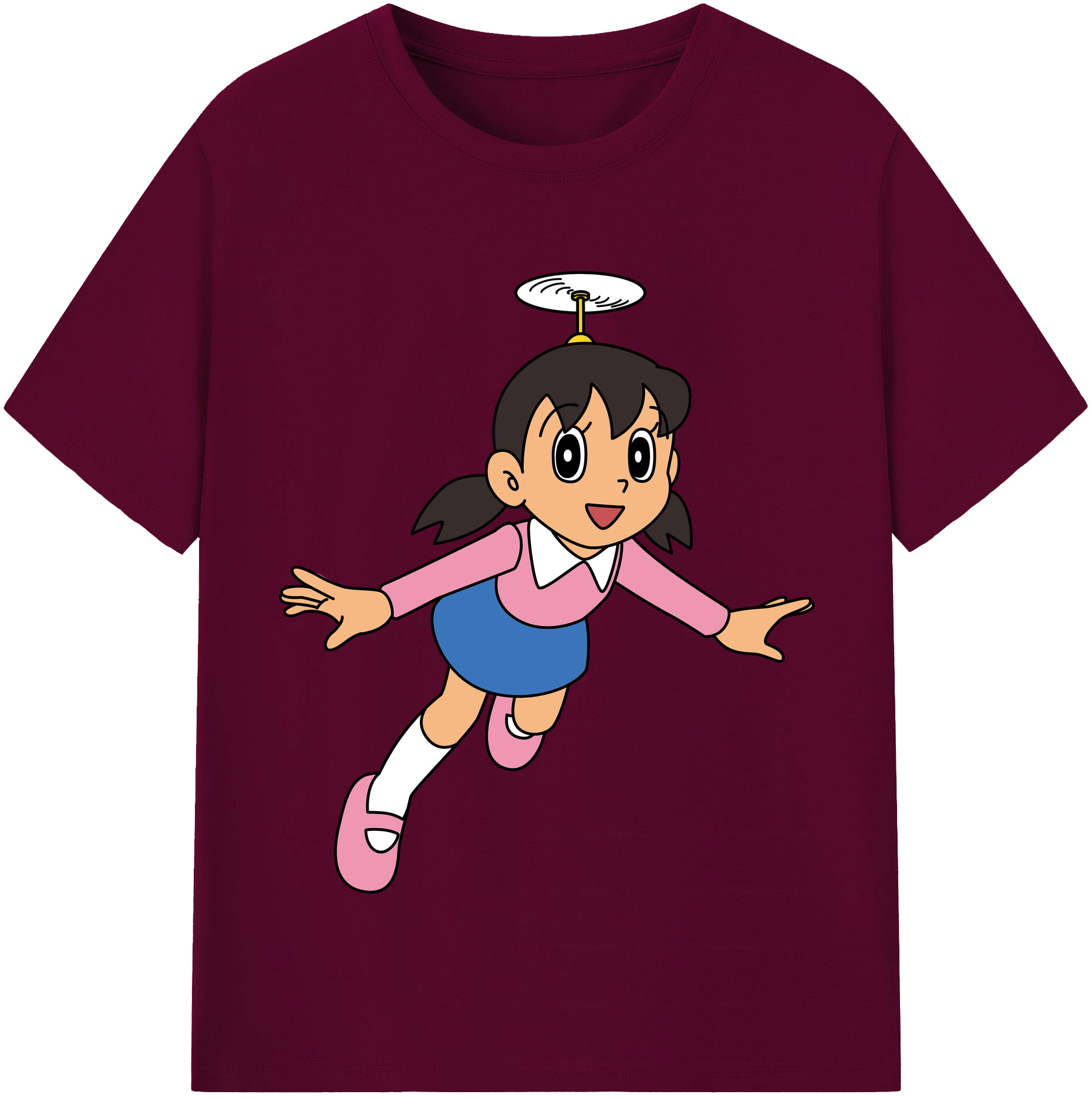 （画像用） ドラえもん みなもと しずか Doraemon Shizuka Minamoto レディースカジュアルプリントTシャツ（綿100％）